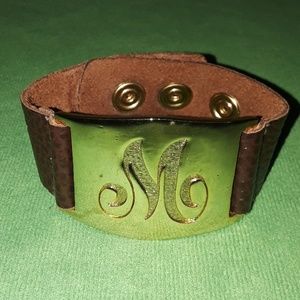 Lisa Stewart Monogramed Cuff M